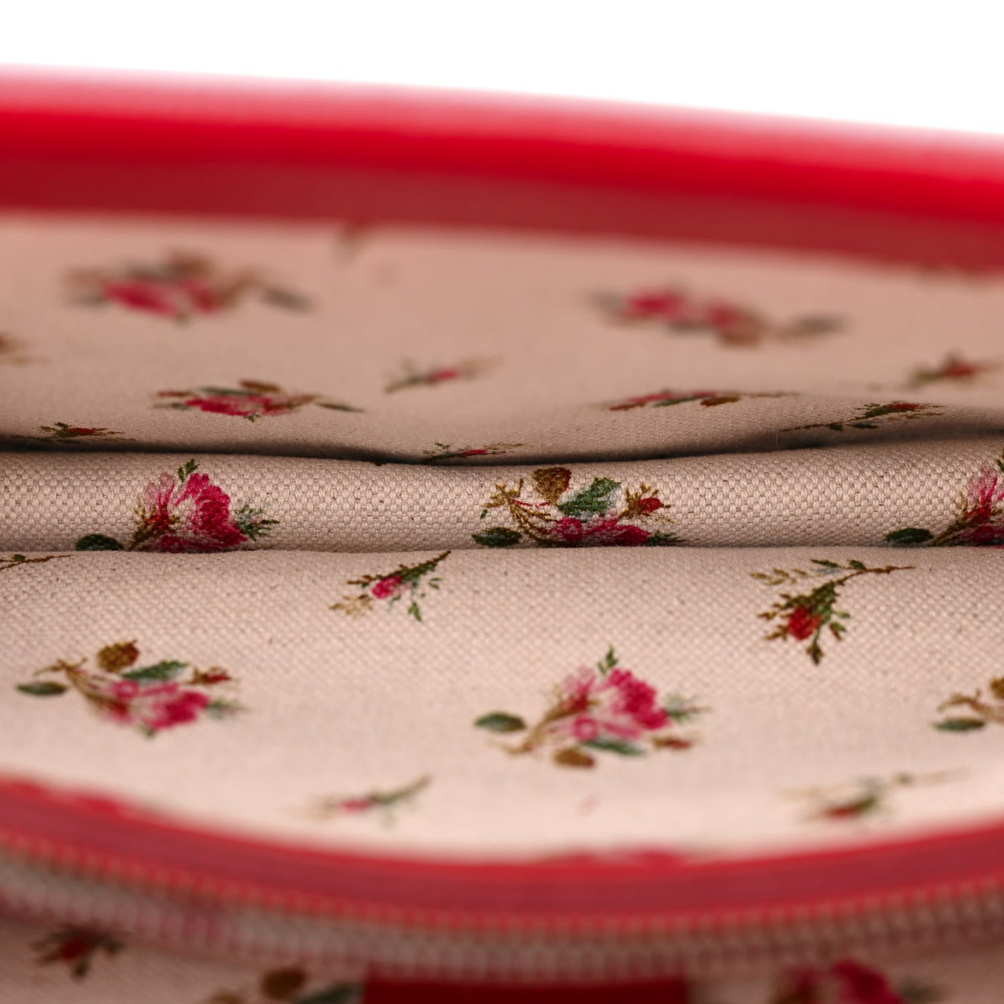 Calfskin Web Floral Embroidered Small Dionysus Shoulder Bag Hibiscus Red