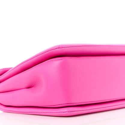 Valentino Garavani Nappa One Stud Chain Clutch Pink PP 8 of 9