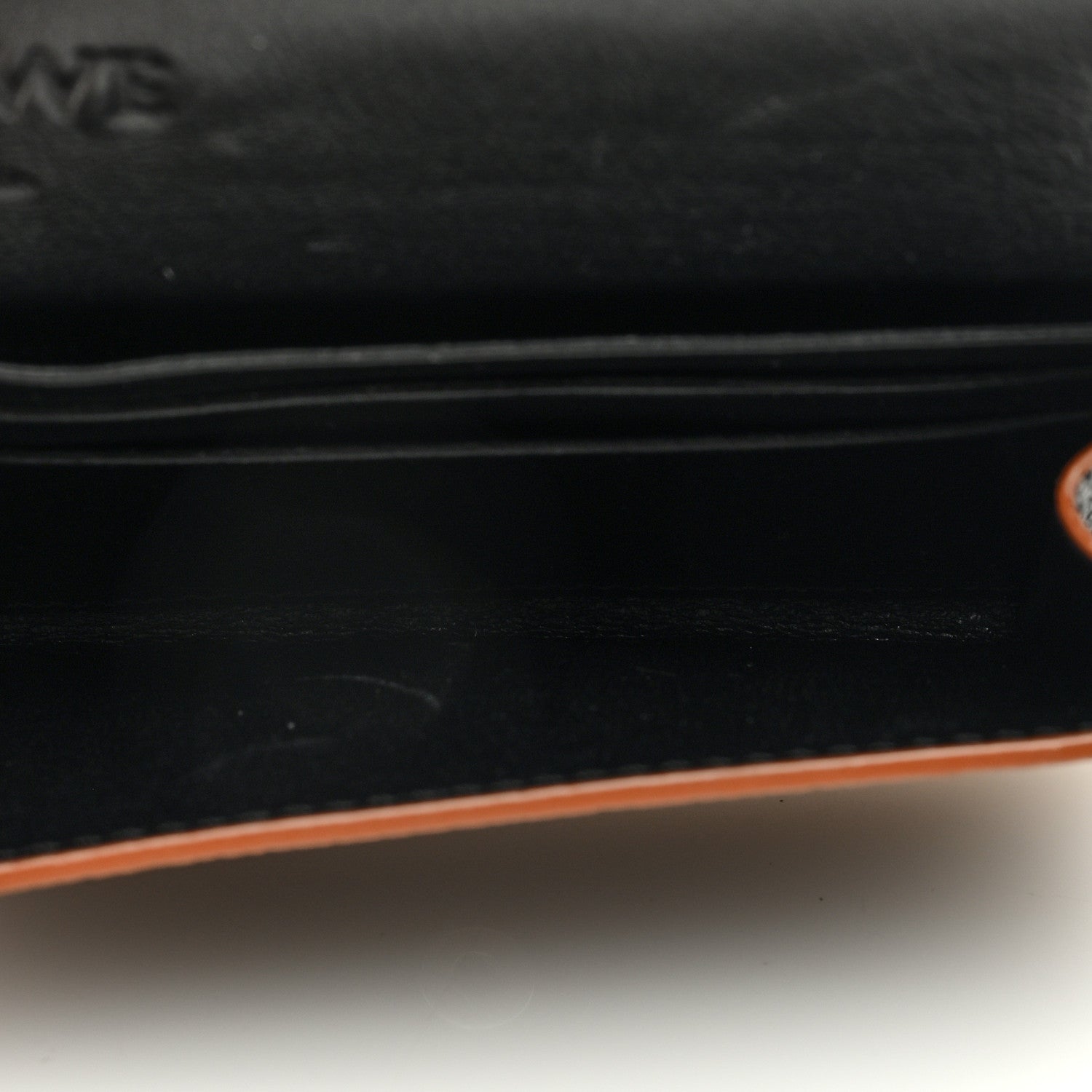 Loewe Grained Calfskin Anagram Small Wallet on Chain Black 5 of 8