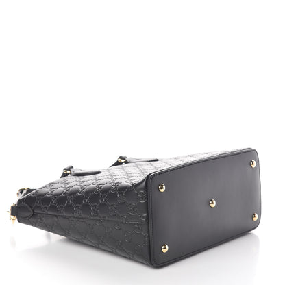 Gucci Guccissima Linea A Foldover Tote Black 4 of 10