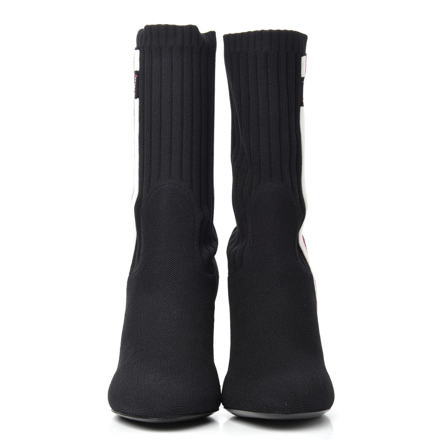 Louis Vuitton Stretch Fabric Silhouette Stripe Ankle Boots 36 Black 2 of 9