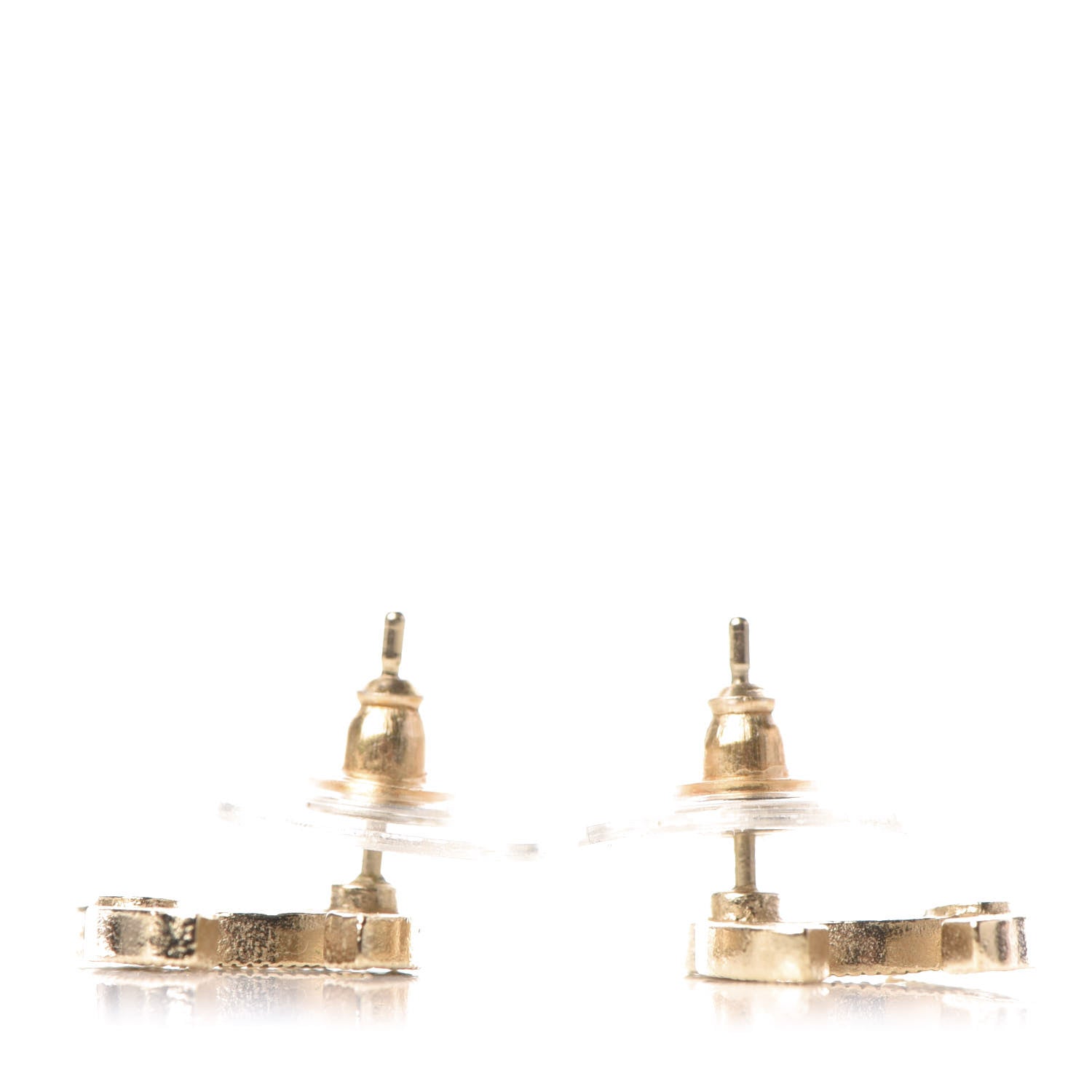 Chanel Crystal CC Earrings Gold 3 of 4