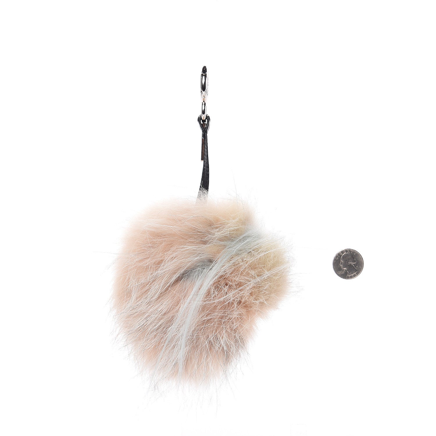 Fendi Fox Rabbit Goat Mink Fur Vitello Flamingo Furbet Monster Bag Bug Charm Light Pink 3 of 3