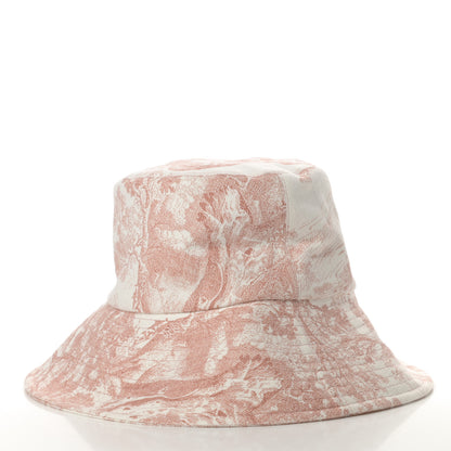 Christian Dior Cotton Dioriviera Toile De Jouy Bob Brim Bucket Hat 57 Rose 4 of 8