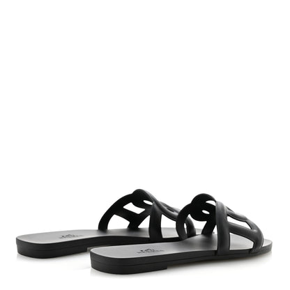 Hermes Rubber Aloha Sandals 36 Black 5 of 12