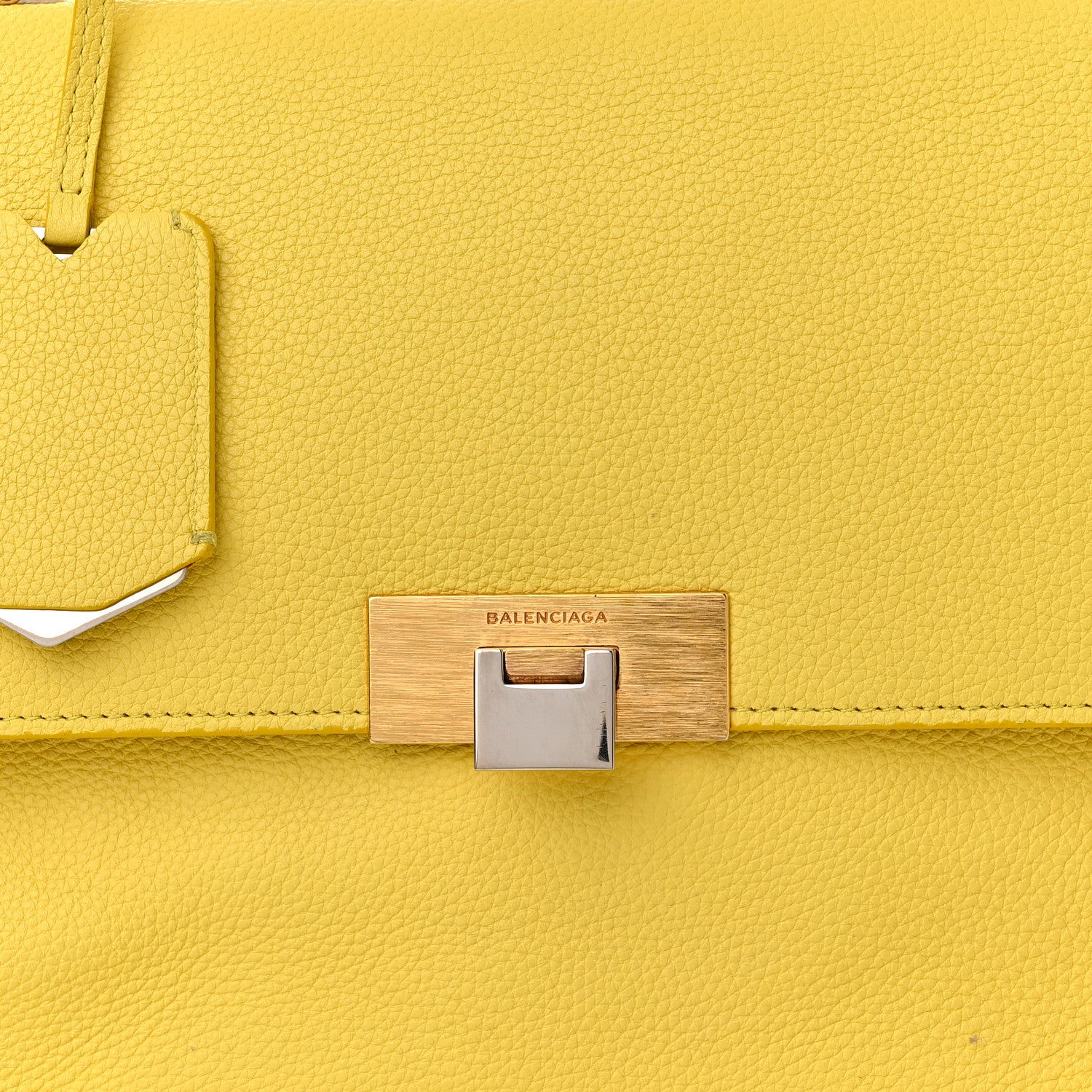 Balenciaga Grained Calfskin Le Dix Small Soft Cartable Mustard Yellow 10 of 21