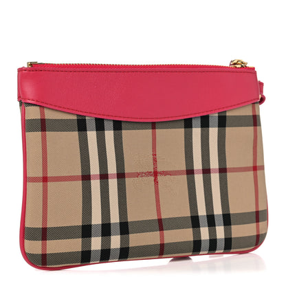 Burberry Haymarket Check Zip Pouch Pink 3 of 9