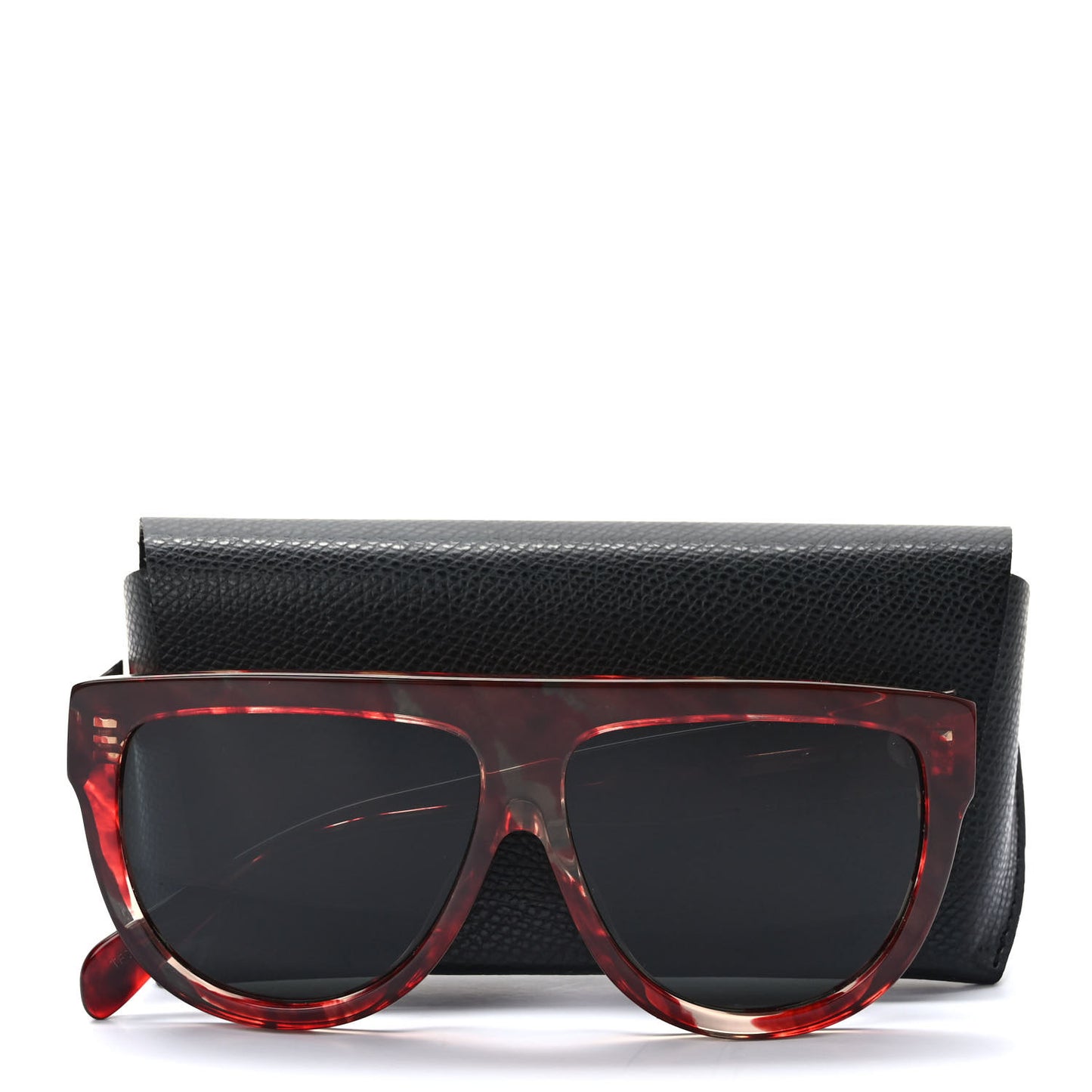 Acetate Aviator Sunglasses CL 40001F Red Havana