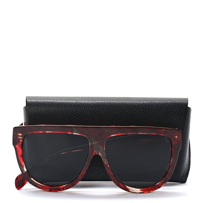 Celine Acetate Aviator Sunglasses CL 40001F Red Havana 7 of 7