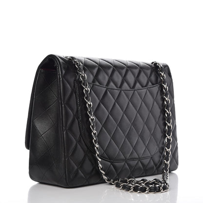 Chanel Lambskin Quilted Maxi Single Flap Black 6 of 10
