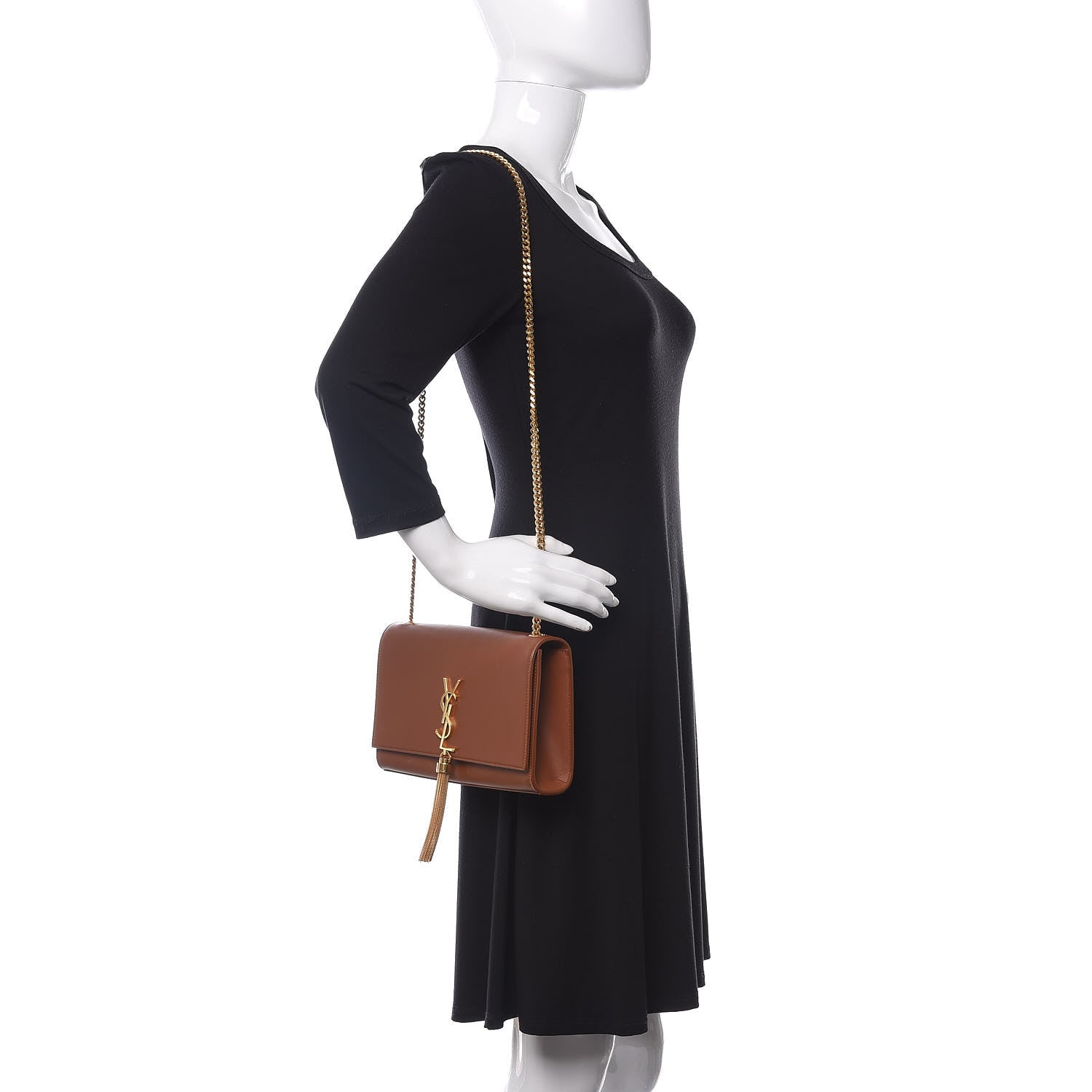 Saint Laurent Smooth Calfskin Medium Classic Monogram Kate Tassel Satchel Brick 2 of 13