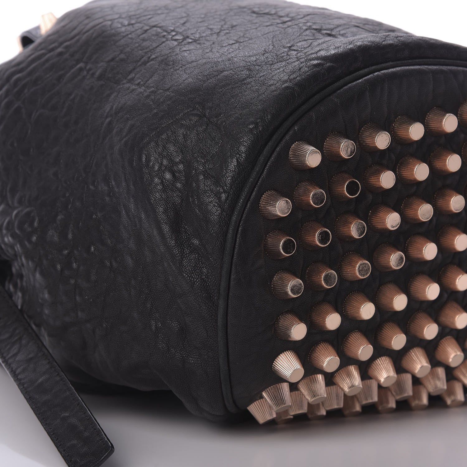 Alexander Wang Pebbled Lambskin Diego Bucket Black Rose Gold Hardware 6 of 8