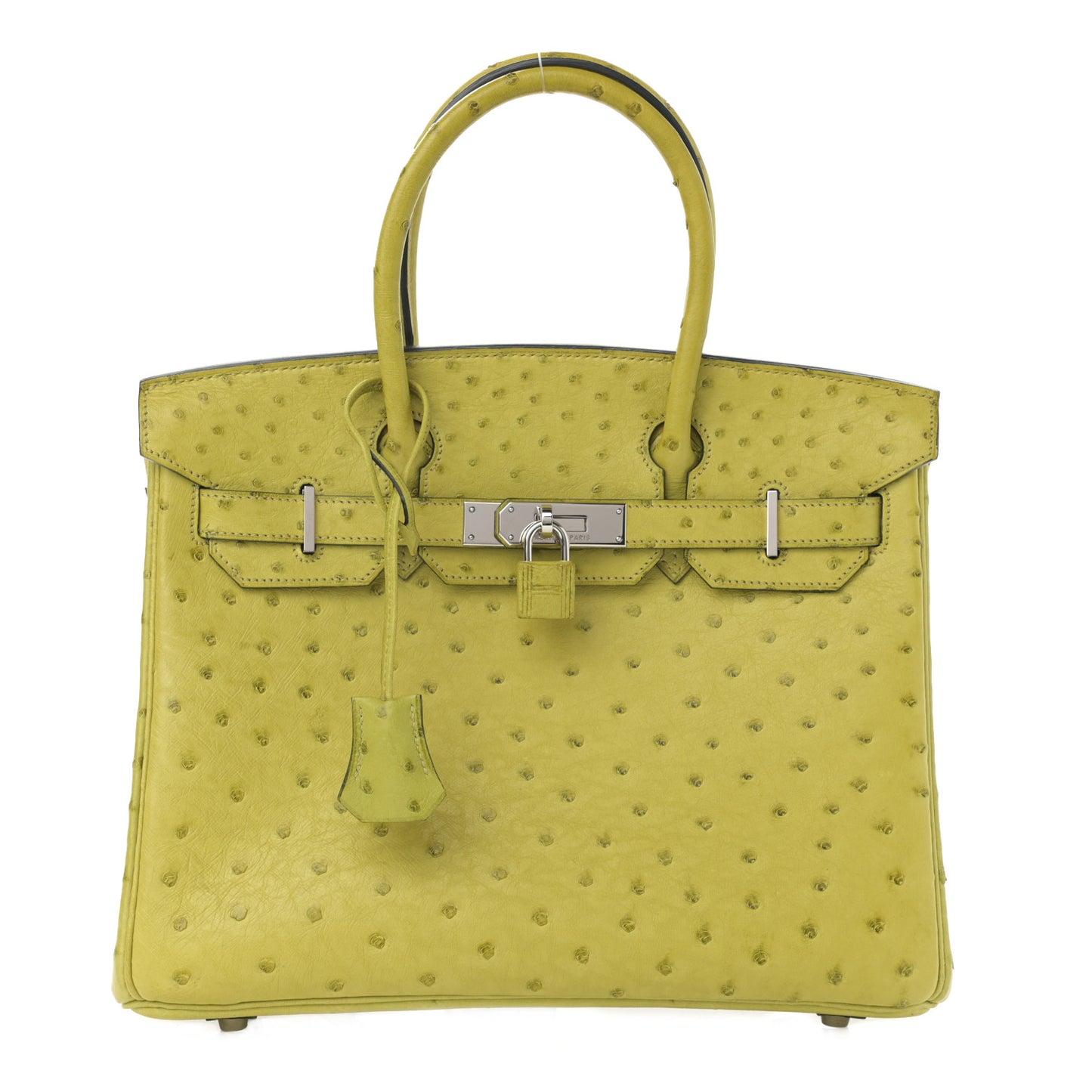 Ostrich Birkin 30 Vert Anis