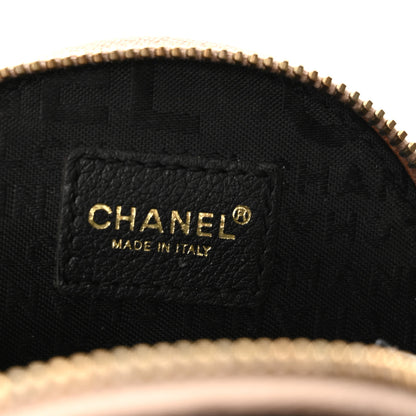 Chanel Lambskin Round Camellia CC Coin Purse Black 6 of 7