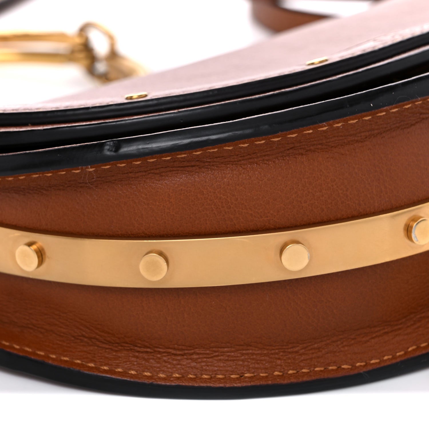 Chloe Calfskin Small Nile Bracelet Minaudiere Bag Caramel 10 of 16