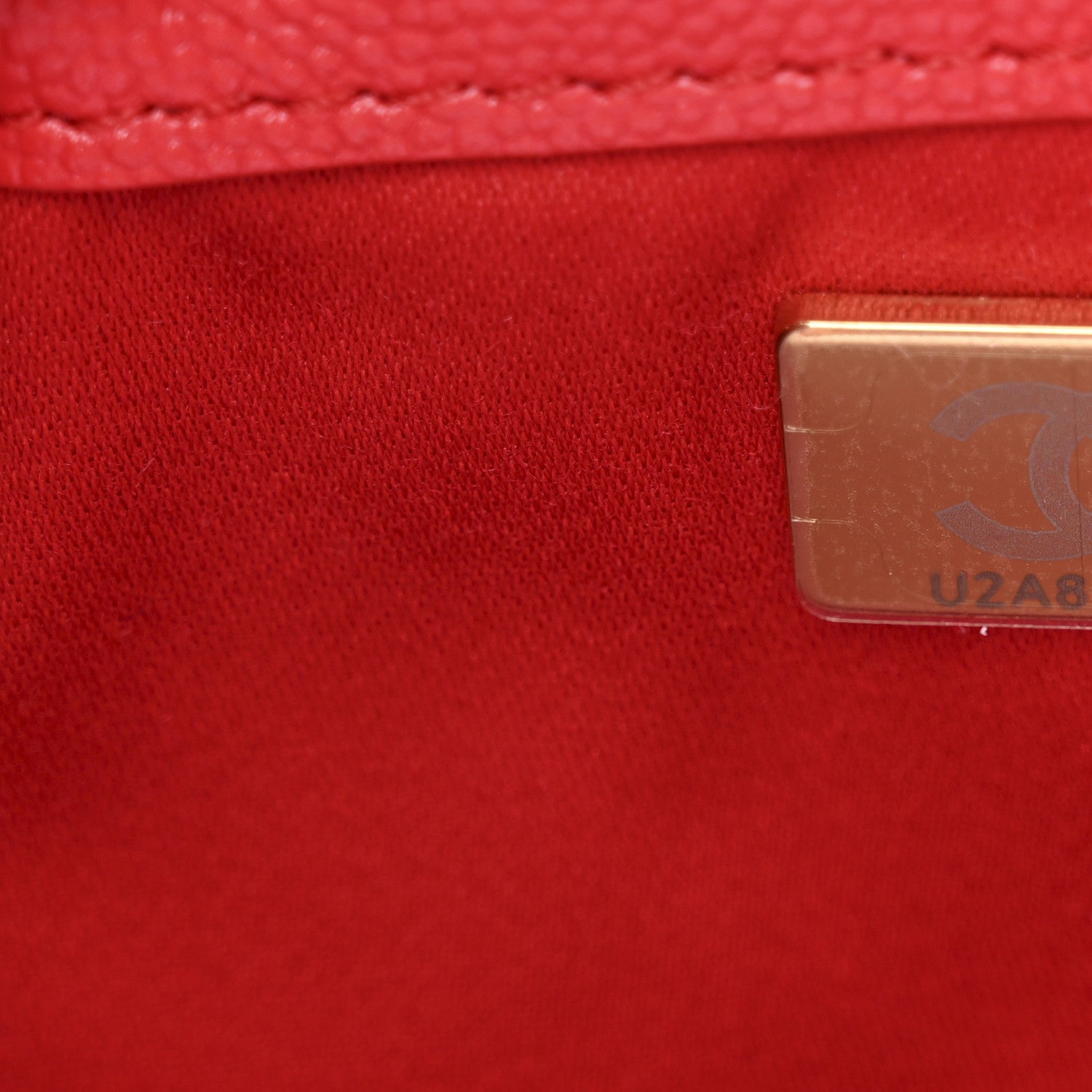 Chanel Caviar Quilted Mini Chanel 25 Handbag Red 7 of 11