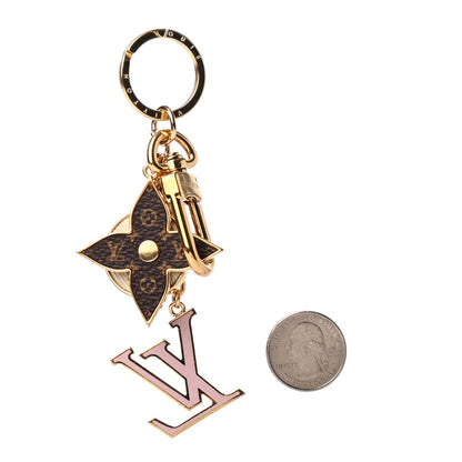Louis Vuitton Metal Monogram Epi Spring Street Bag Charm Key Holder Gold 2 of 4