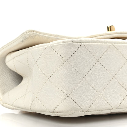 Chanel Caviar Quilted Mini Top Handle Rectangular Flap White 8 of 9