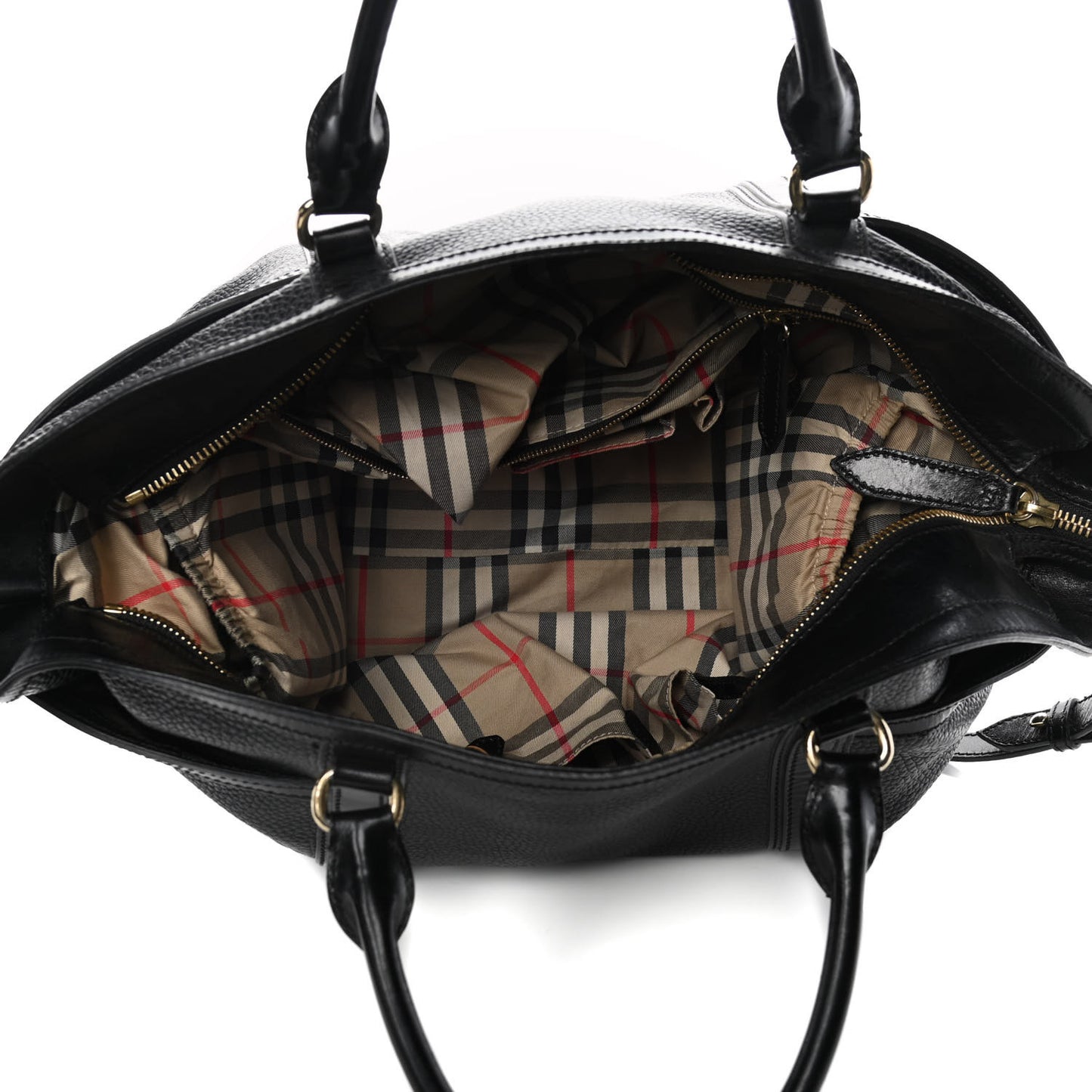 Grainy Calfskin Diaper Bag Black