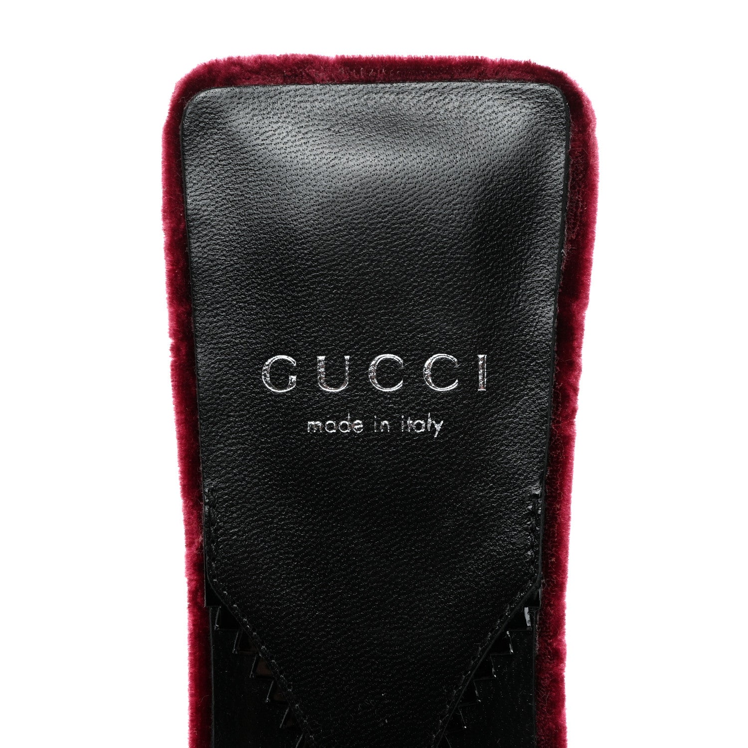 Gucci New Velvet Ashmir Regent Calfskin GG Monogram Square Toe Bow 45mm Slide Sandals 39 Red Grape 6 of 9