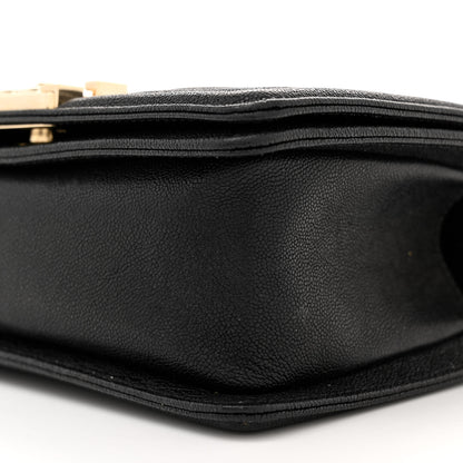 Chanel Iridescent Caviar Chevron Quilted Small Boy Flap Black 10 of 10