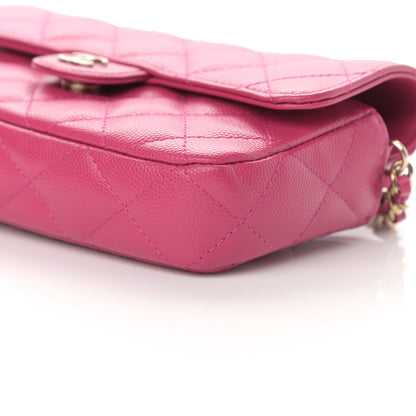 Chanel Caviar Quilted Flap Phone Holder With Chain Pink 12 of 13