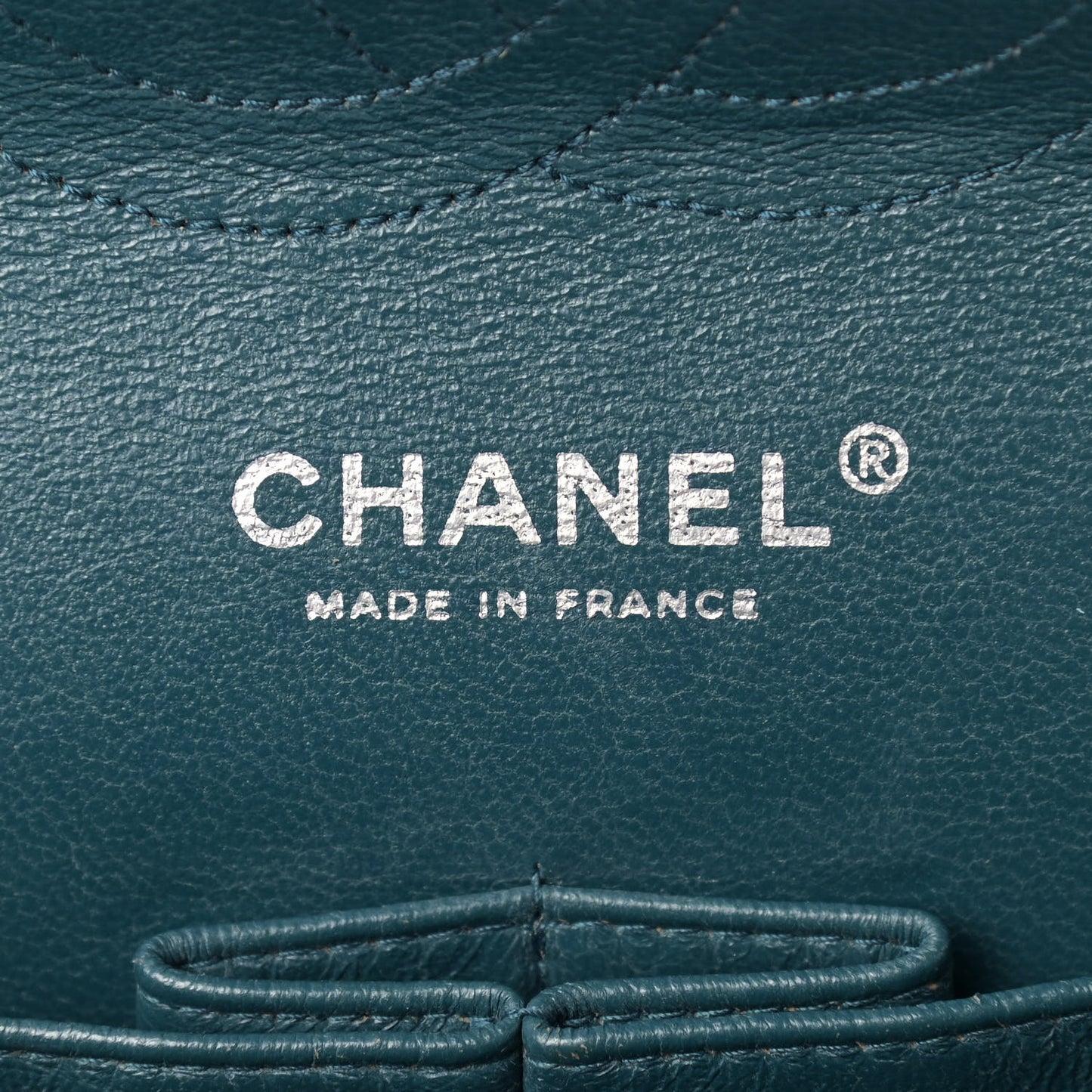 Lambskin Quilted Medium Double Flap Dark Green