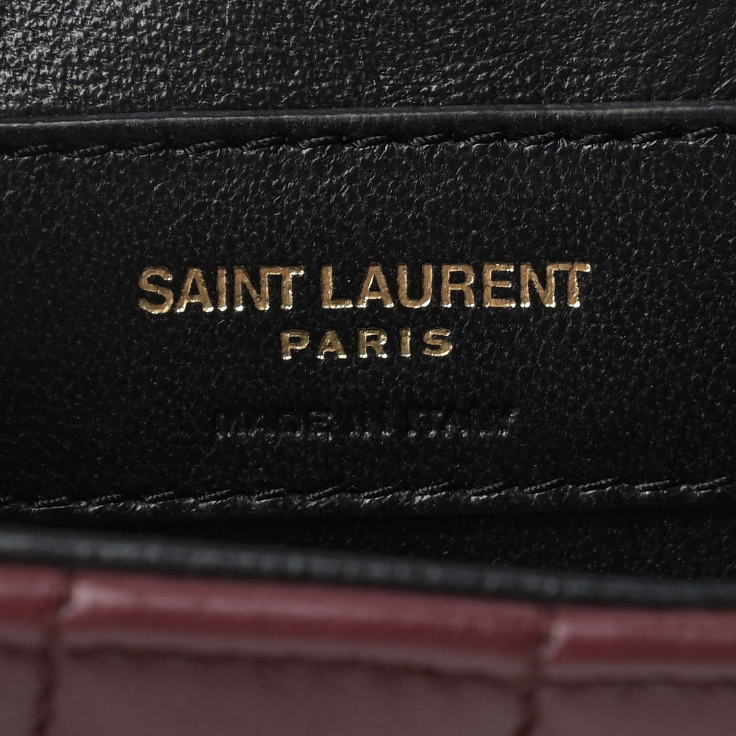 Lambskin Matelasse Monogram Medium Vicky Chain Bag Dark Legion Red