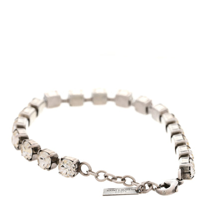 Saint Laurent Crystal Link Bracelet Silver 3 of 4