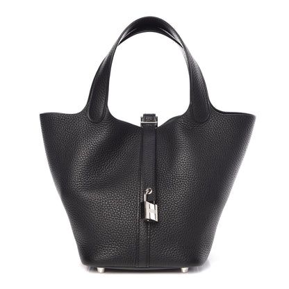 Hermes Taurillon Clemence Picotin Lock 18 PM Black 1 of 9
