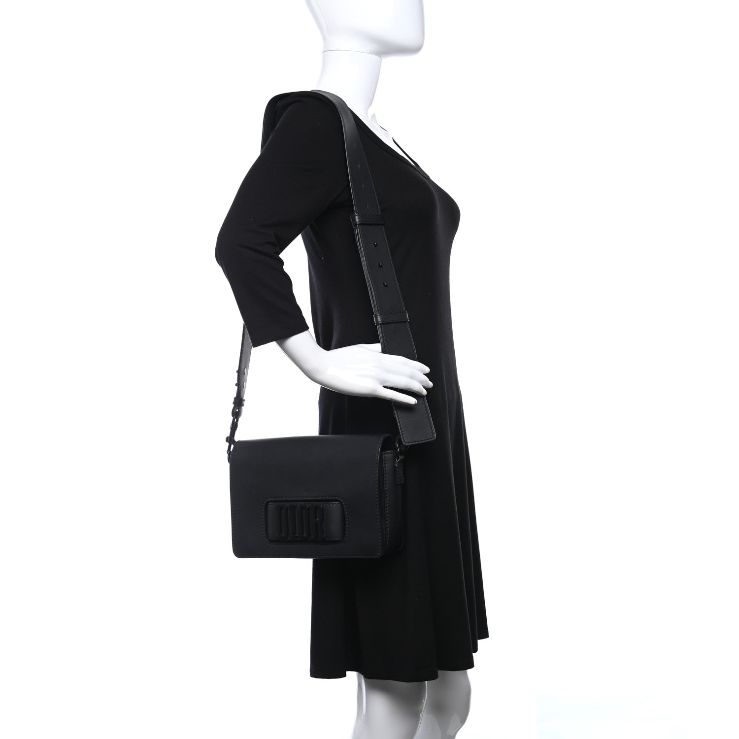 Christian Dior Ultra Matte Calfskin Dio(r)evolution Flap Bag Black 2 of 10