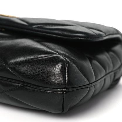 Saint Laurent SAINT LAURENT Lambskin Quilted Le 57 Diamond Shoulder Bag Black 8 of 9