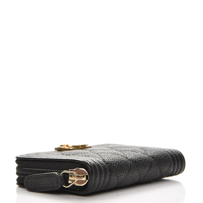 Chanel Caviar Quilted Boy Zip Around Coin Purse Wallet Black 4 of 8