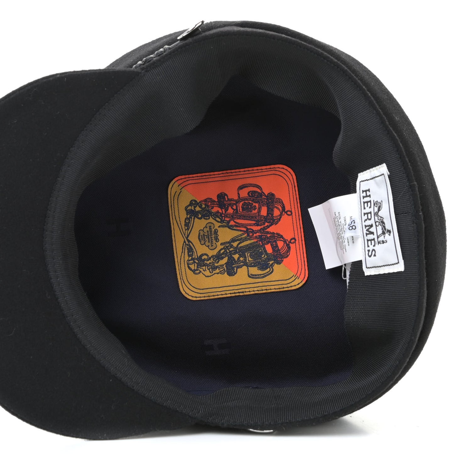 Cashmere Swift Braided Deauville Cap 58 Black