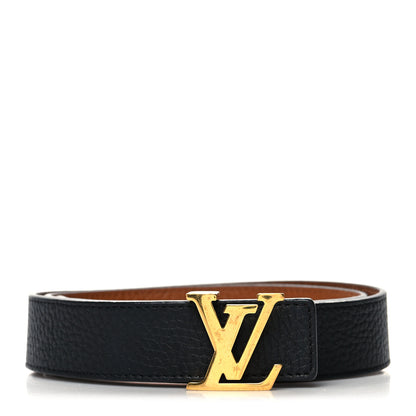 Louis Vuitton Taurillon Calfskin 30mm LV Initiales Reversible Belt 80 32 Black 1 of 6