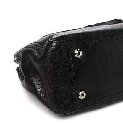 Prada Glace Calf Pushlock Chain Shoulder Bag Black 10 of 12