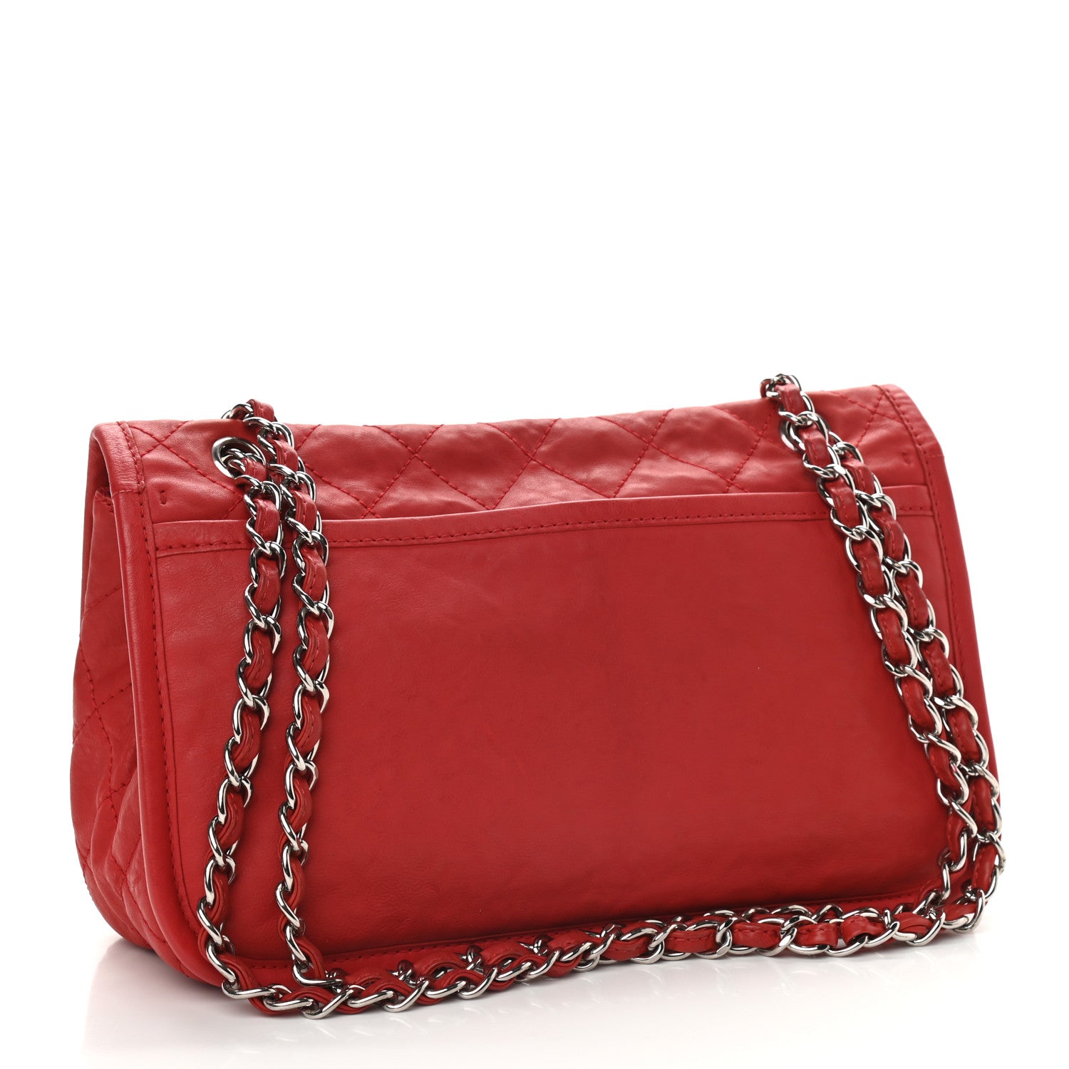 Chanel Ultra Soft Suede Calfskin Medium Natural Beauty Flap Bag Red 3 of 10