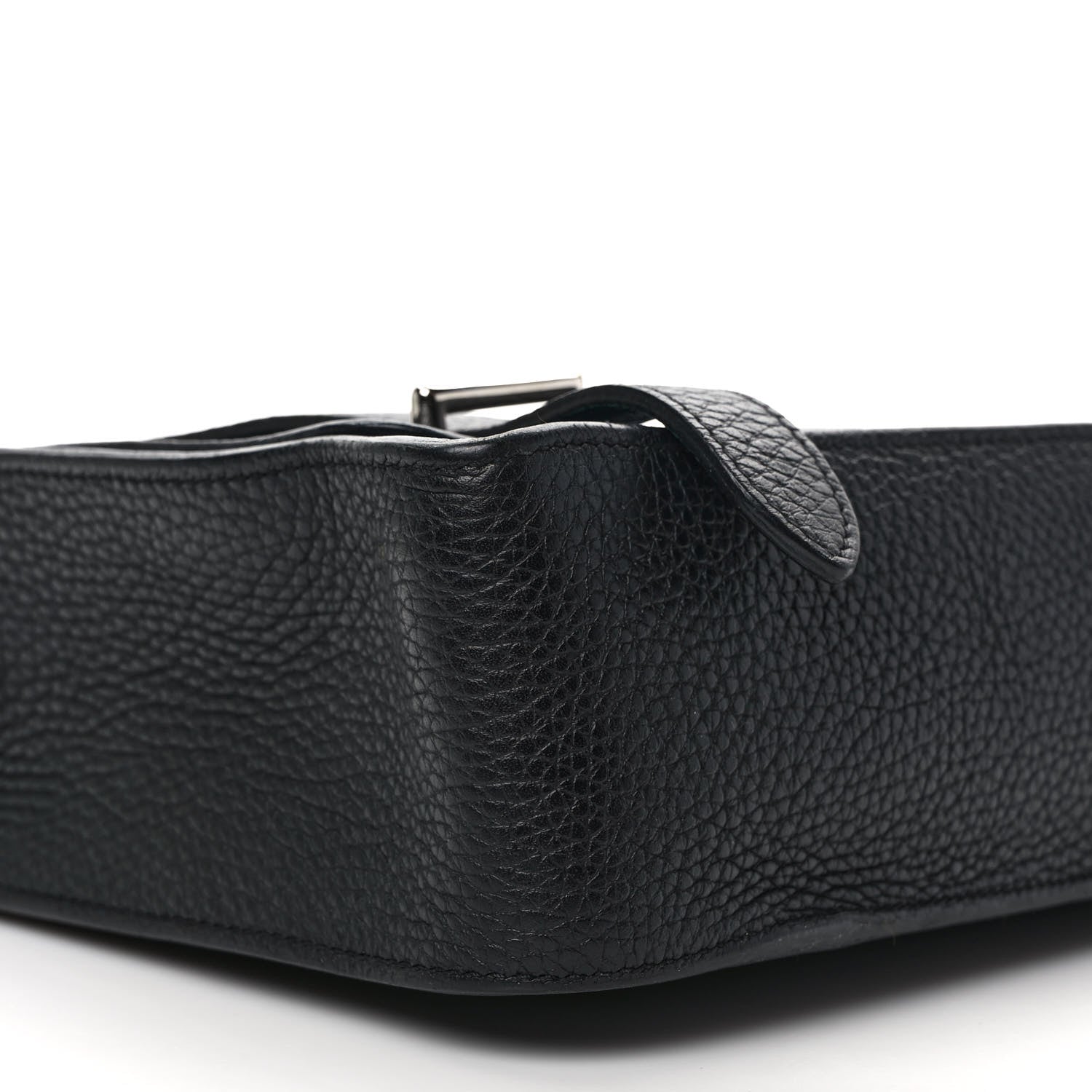 Hermes Taurillon Clemence Steve Messenger 28 Black Bleu Izmir 7 of 10