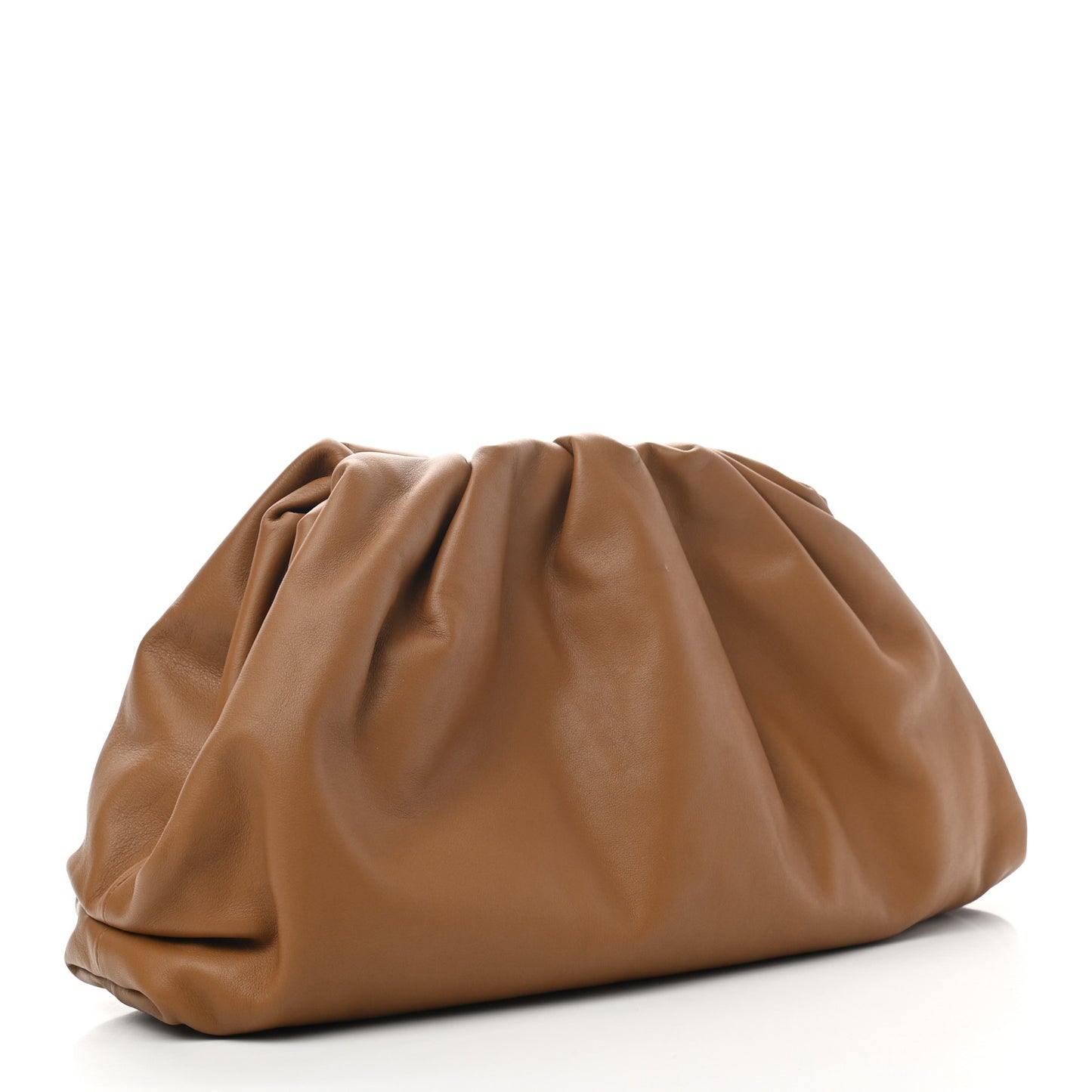 Smooth Butter Calf The Pouch Oversized Clutch Camello