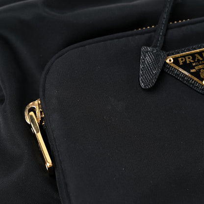 Prada Saffiano Tessuto Nylon Mini Bucket Crossbody Bag Black 15 of 18