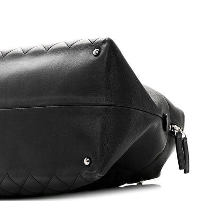 Chanel Calfskin Quilted Feather Weight Bowling Bag Black 10 of 11
