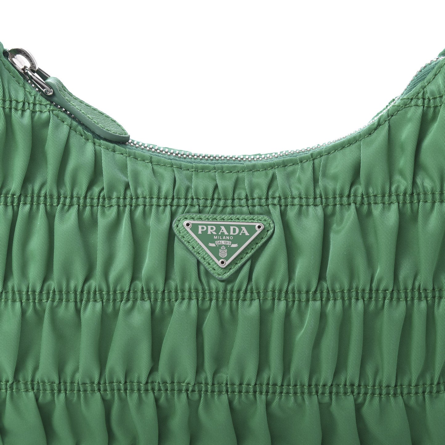 Tessuto Nylon Gaufre Shoulder Bag Menta