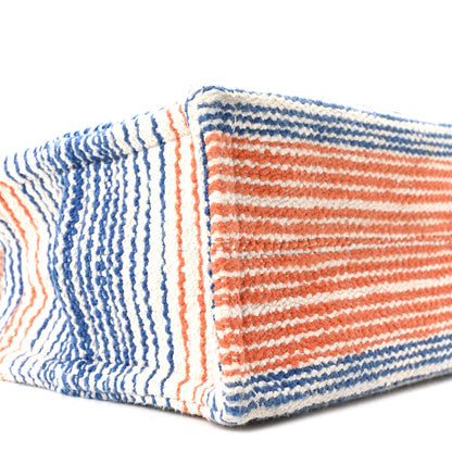 Celine Canvas Calfskin Striped Triomphe Small Cabas Thais Multicolor 8 of 9