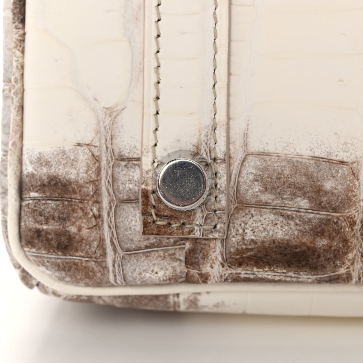 Matte Niloticus Crocodile Himalaya Birkin 25 Blanc