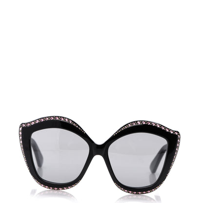 Gucci Crystal Cat Eye GG0118S Sunglasses Black 2 of 9