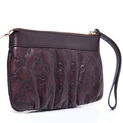 Gucci Guccissima D Gold Wristlet Chocolate 3 of 11