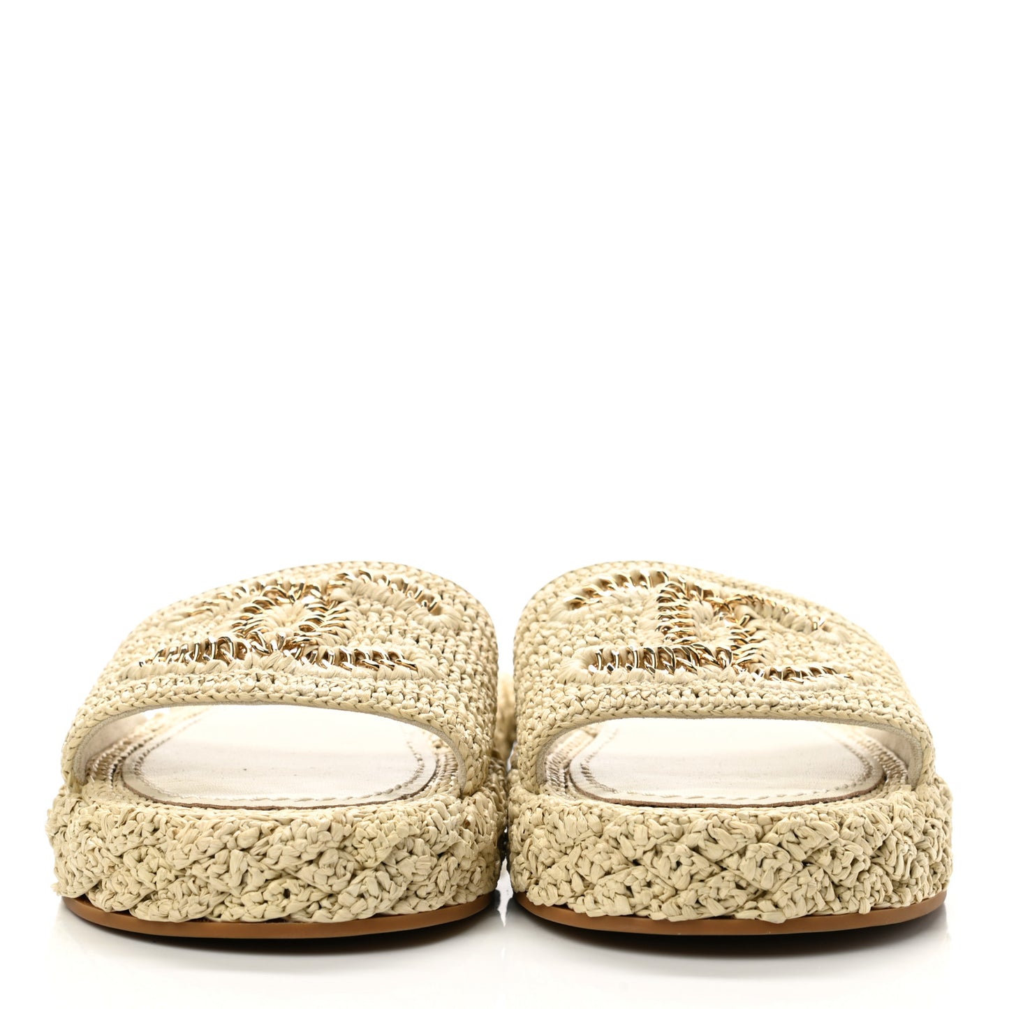Braided Cord CC Mules 36 Light Beige