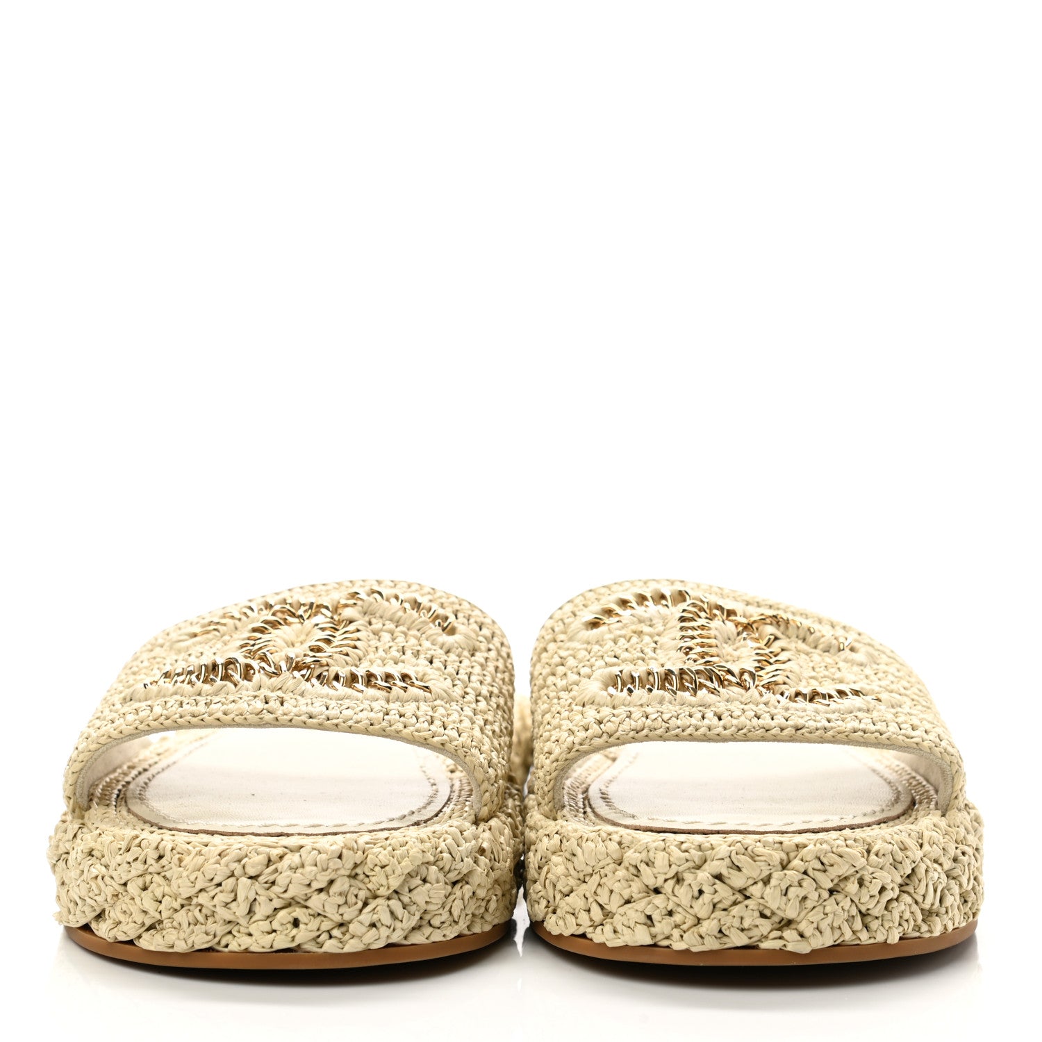 Chanel Braided Cord CC Mules 36 Light Beige 2 of 8