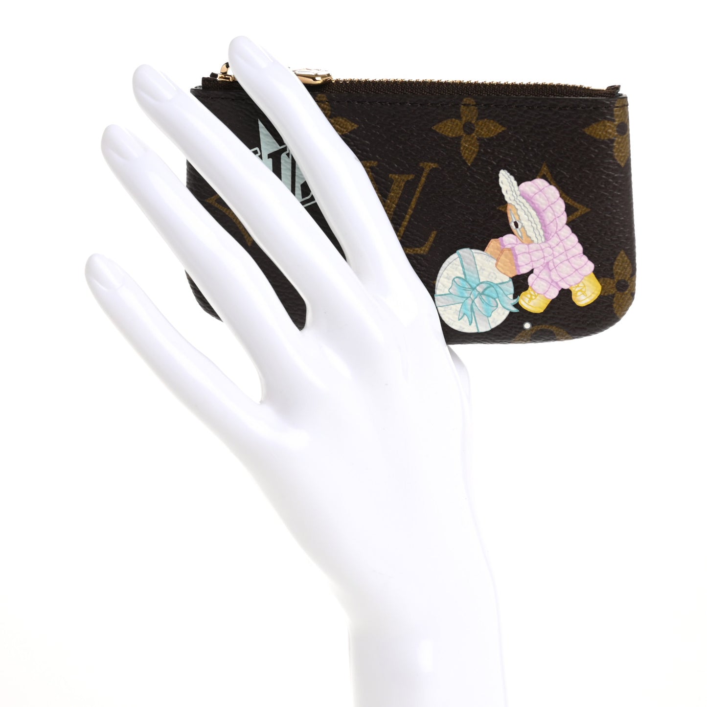 Monogram 2025 Christmas Animation Key Pouch Azur Frost