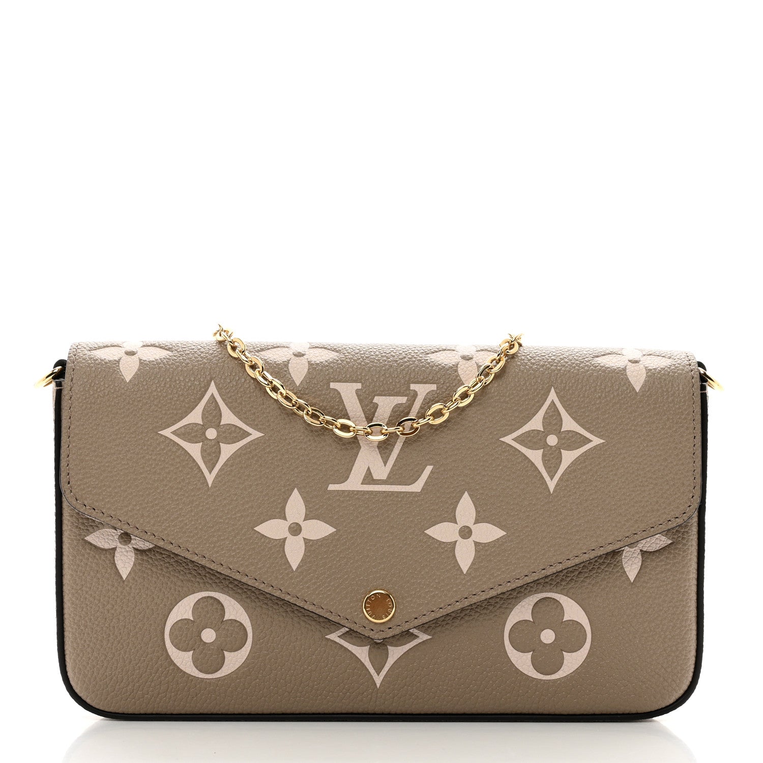 Louis Vuitton Empreinte Monogram Giant Felicie Pochette Tourterelle Creme 3 of 9